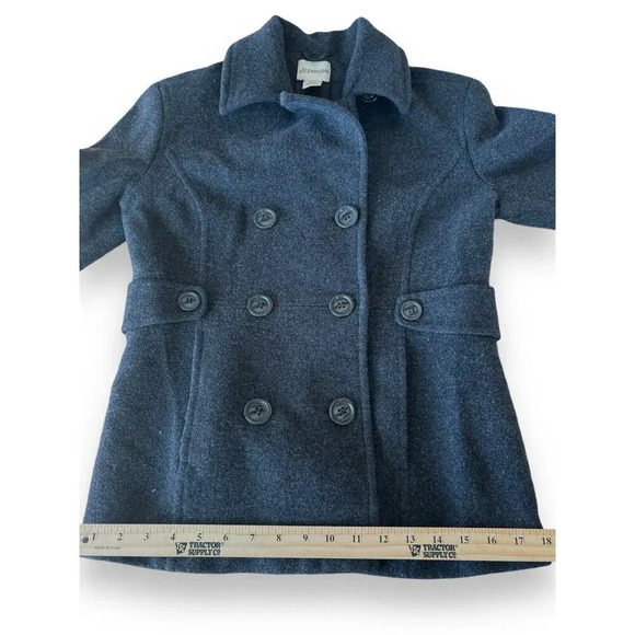 St. Johns Bay Size S Wool Cashmere Mid Length Pea Coat Double Breasted Winter - Picture 8 of 11